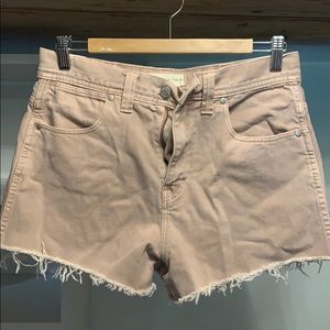 Madewell dusty rose denim cutoff shorts, size 27